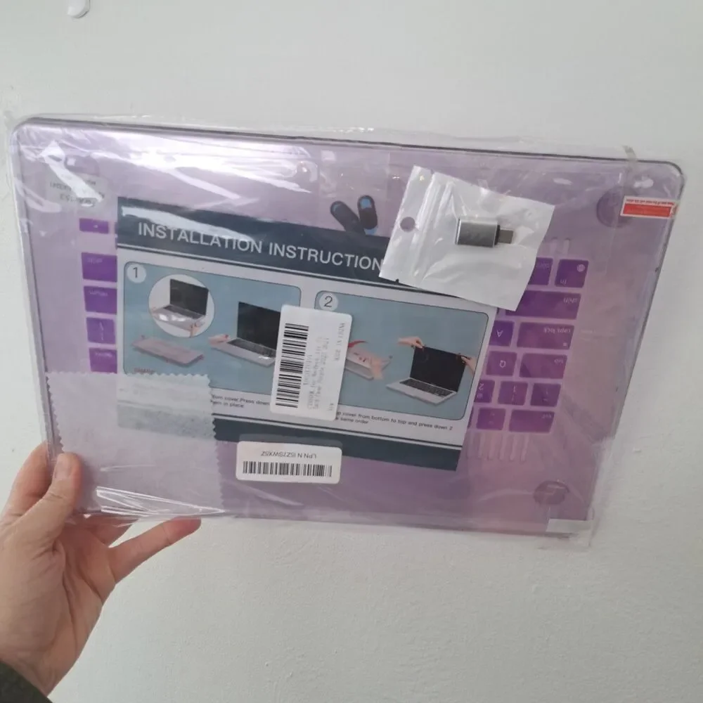 NEW Macbook Air 15inch Crystal Purple Case 2023 2024 Cissook Screen Protector